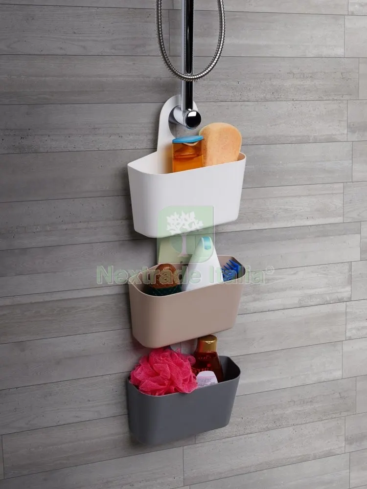 12PZ CESTINO PORTAOGGETTI DA DOCCIA COLORI ASSORTITI — Accessori bagno — rif. FERX.19237 12PZ CESTINO PORTAOGGETTI DA DOCCIA COLORI ASSORTITI — Accessori bagno — rif. FERX.19237