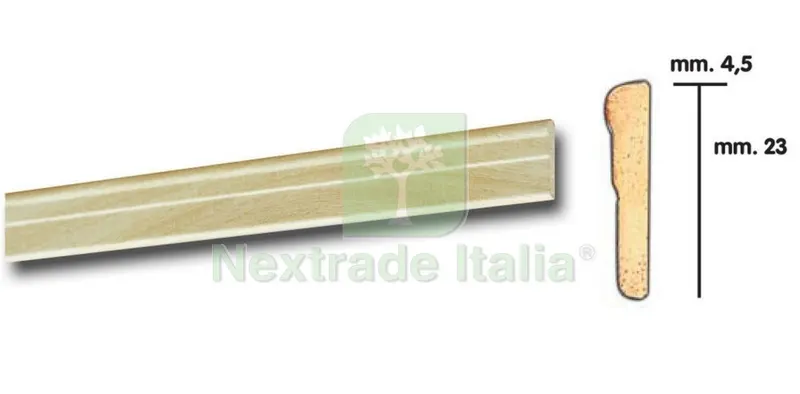 25PZ CORNICE PER PARATI 4,5X23 BAROCCO 200 CM FRASSINO — Isolanti e reti — rif. FERX.19603