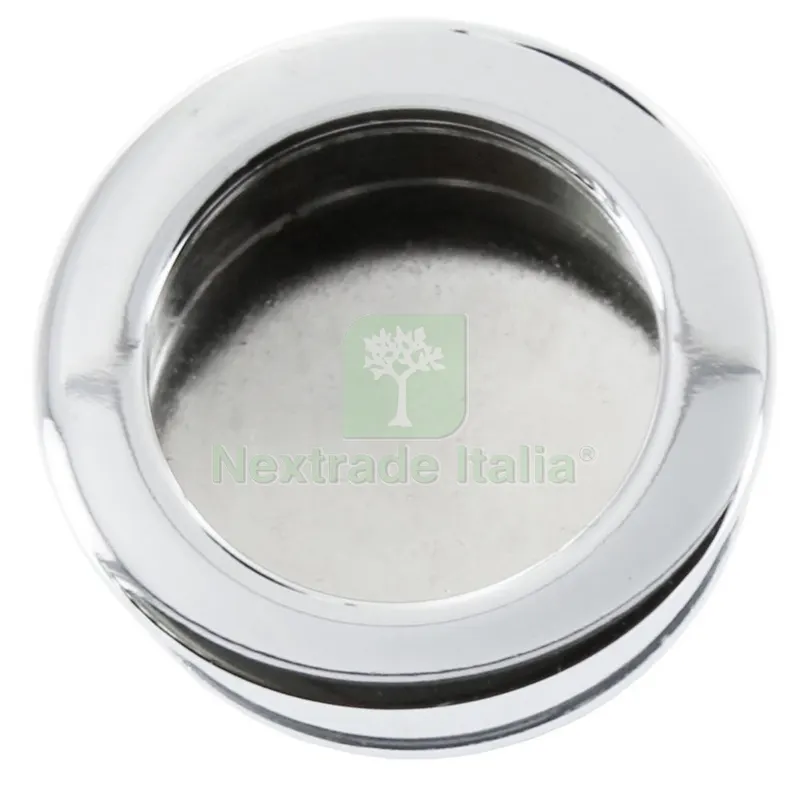 6PZ Nicchie Tonde x Antine Scorrevoli MM.40 in Ottone, Finitura Cromo Lucido — Maniglie e pomelli — rif. FERX.19655 6PZ Nicchie Tonde x Antine Scorrevoli MM.40 in Ottone, Finitura Cromo Lucido — Maniglie e pomelli — rif. FERX.19655