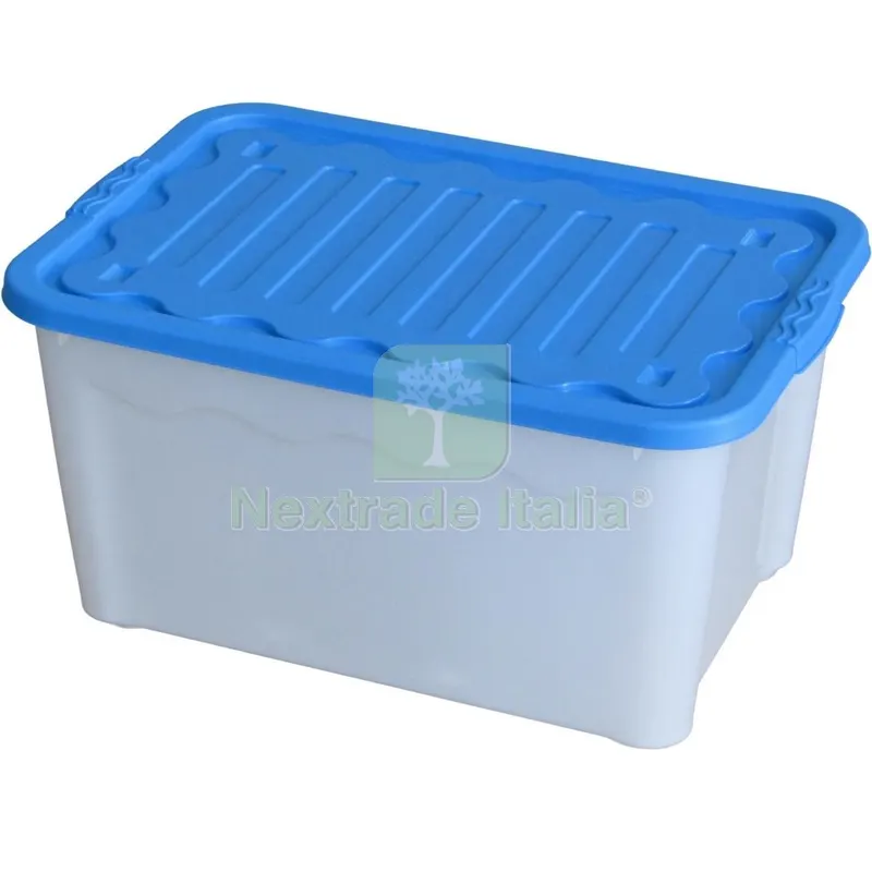 12PZ CONTENITORE SPACE BOX CON COPERCHIO CM. 60X40X30 — Casalinghi e organizzazione — rif. FERX.197