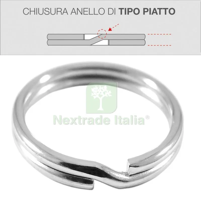 100PZ Anelli per Chiavi MM.25 — Ferramenta per legno e mobili — rif. FERX.19832