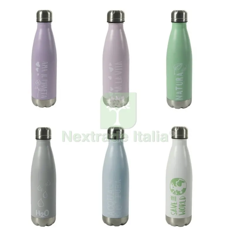 8PZ Borraccia Termica 24H 500ML.ACCIAIO Inox Colori Assortiti — Borracce e bottiglie — rif. FERX.19906 8PZ Borraccia Termica 24H 500ML.ACCIAIO Inox Colori Assortiti — Borracce e bottiglie — rif. FERX.19906