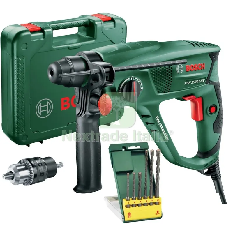 Bosch-V Martello Perforante 600W PBH 2500 SRE Kit con 6 Punte — Martelli e mazze — rif. FERX.2001