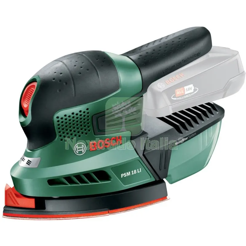 Bosch-V 18V Levigatrice Palm. Senza Batteria PSM 18 LI — Smerigliatrici e seghe — rif. FERX.2015 Bosch-V 18V Levigatrice Palm. Senza Batteria PSM 18 LI — Smerigliatrici e seghe — rif. FERX.2015