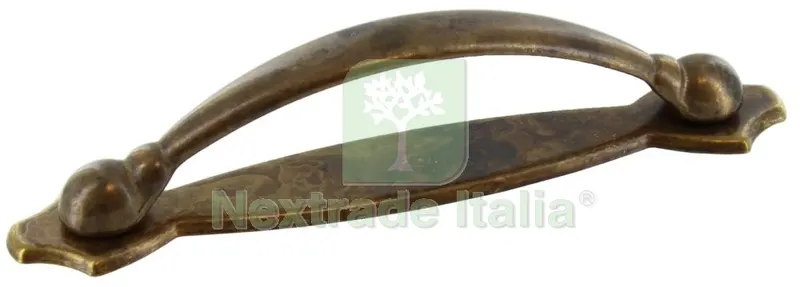 25PZ Maniglia Antichizzata ART.18900 MM. 96 Ottone Antico — Maniglie e pomelli — rif. FERX.20435
