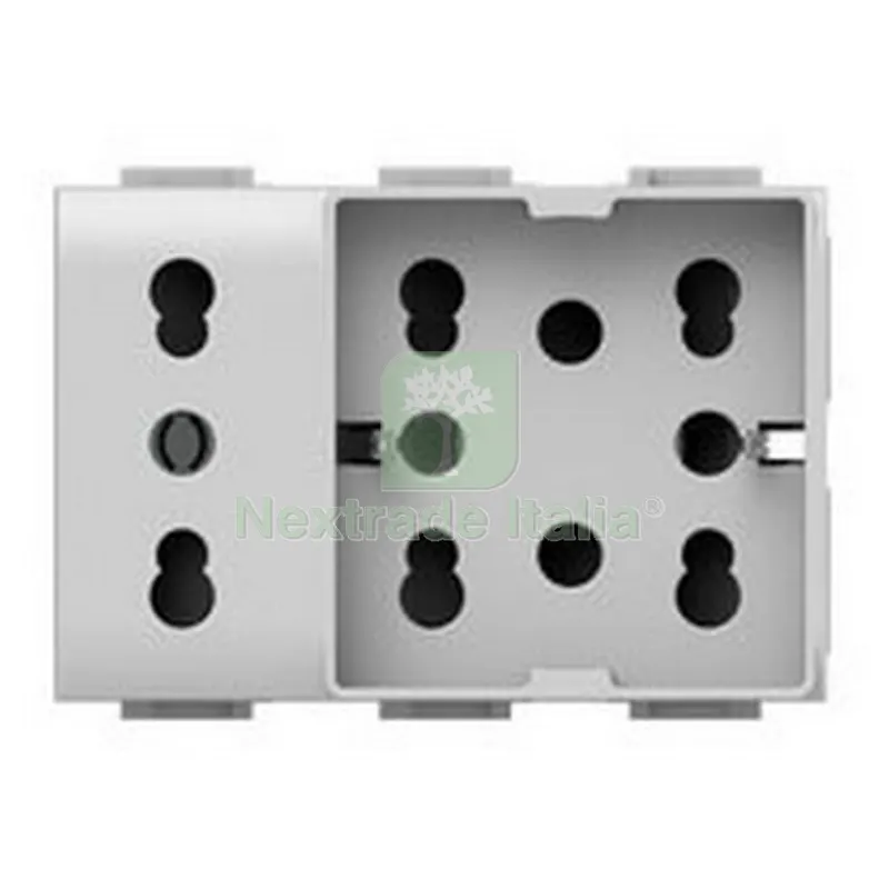 Adattatore 10/16 a Unika XL-1 SCHUKO+ 3 Prese Bipasso — Illuminazione — rif. FERX.204462 Adattatore 10/16 a Unika XL-1 SCHUKO+ 3 Prese Bipasso — Illuminazione — rif. FERX.204462
