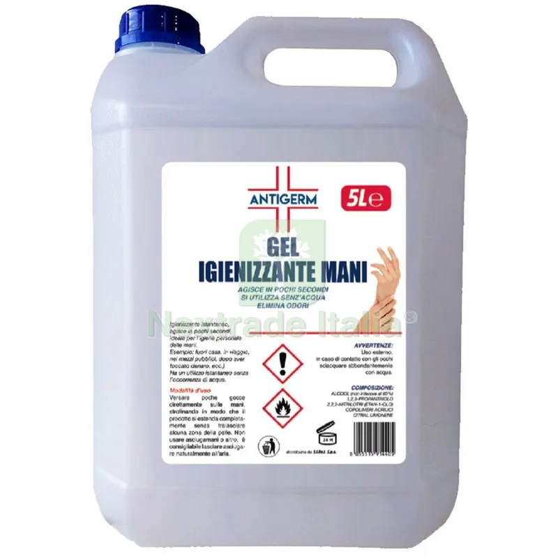 4PZ GEL Liquido Igienizzante Mani ML.5000 — Scarichi e sifoni — rif. FERX.20565 4PZ GEL Liquido Igienizzante Mani ML.5000 — Scarichi e sifoni — rif. FERX.20565