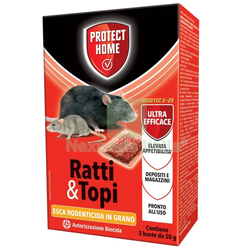 24PZ Bayer Esca Topicida Broditec Grani 3X50GR — Disinfestazione e controllo nocivi — rif. FERX.2088 24PZ Bayer Esca Topicida Broditec Grani 3X50GR — Disinfestazione e controllo nocivi — rif. FERX.2088