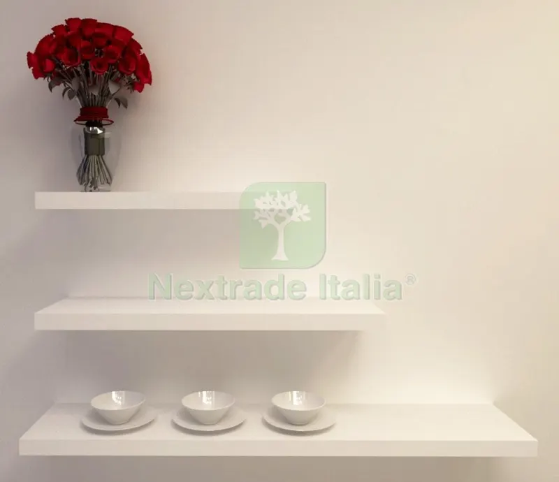 4PZ Mensola Squadrata CM 80X23,5X3,8 Bianca — Arredo — rif. FERX.20881 4PZ Mensola Squadrata CM 80X23,5X3,8 Bianca — Arredo — rif. FERX.20881