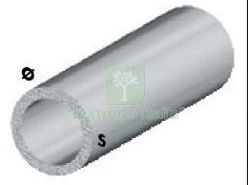 5PZ PROFILO ARGENTO H.100 cm TUBO TONDO 6X1 mm — Profili e angolari decorativi — rif. FERX.20882 5PZ PROFILO ARGENTO H.100 cm TUBO TONDO 6X1 mm — Profili e angolari decorativi — rif. FERX.20882