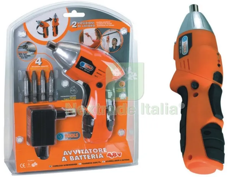 Poggi ART. PG48V2 Avvitatore 4,8V. con 4 Accessori — Trapani e avvitatori — rif. FERX.209 Poggi ART. PG48V2 Avvitatore 4,8V. con 4 Accessori — Trapani e avvitatori — rif. FERX.209