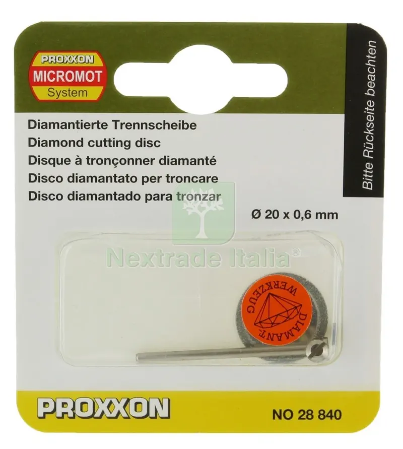 PROXXON 28840 "FIGURA 25" DISCO DIAMANTATO MM.20 — Punte, frese e dischi — rif. FERX.21056