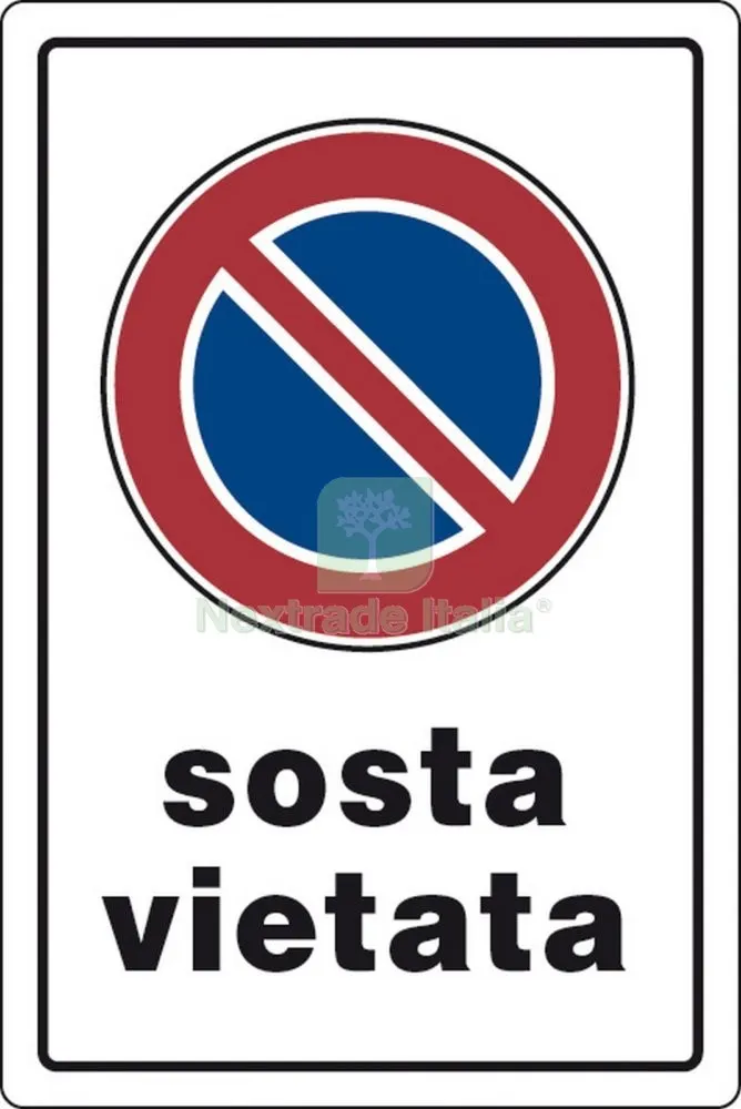 10PZ TARGA SEGNALETICA SOSTA VIETATA — Utensili e segnaletica — rif. FERX.2125