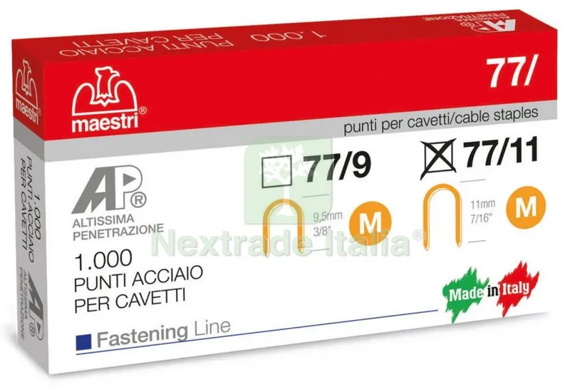 Maestri Punti ART. 77/11 (PZ.1000) — Chiodi e graffe — rif. FERX.21334 Maestri Punti ART. 77/11 (PZ.1000) — Chiodi e graffe — rif. FERX.21334