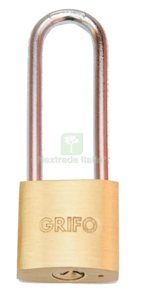 12PZ Lucchetto Ottone Grifo Arco Lucido MM.40 Blister — Lucchetti e catene — rif. FERX.21385 12PZ Lucchetto Ottone Grifo Arco Lucido MM.40 Blister — Lucchetti e catene — rif. FERX.21385