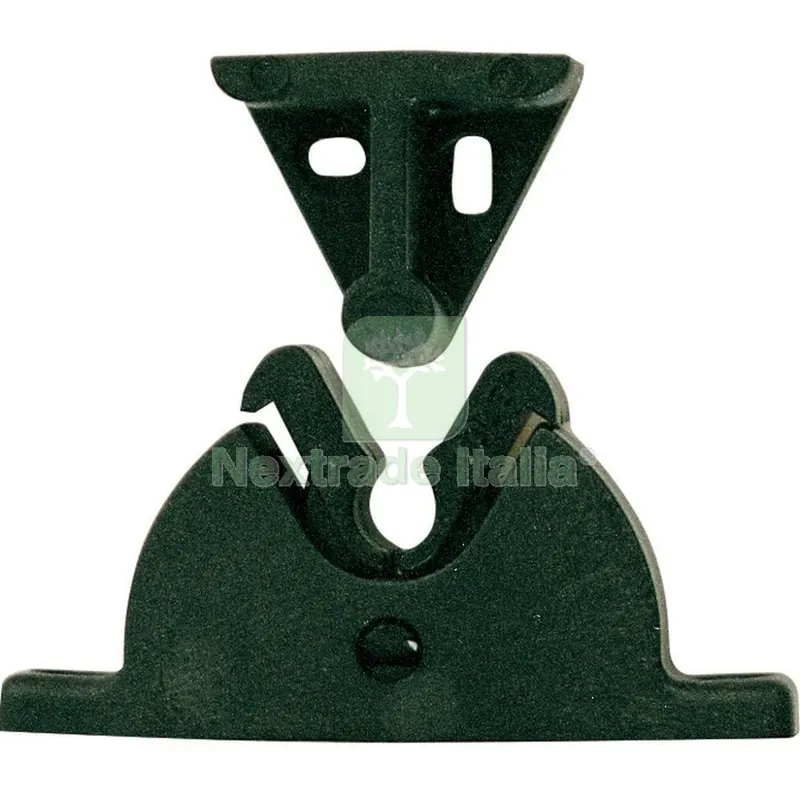 50PZ Fermaporte a Pinza Plastica Nera Incontro da Avvitare Universale — Pinze e tronchesi — rif. FERX.21402