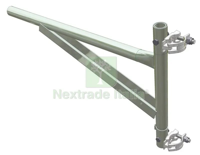 Mensola a Bandiera in Acciaio Zincato CM.45X88 P=250 — Arredo — rif. FERX.2168