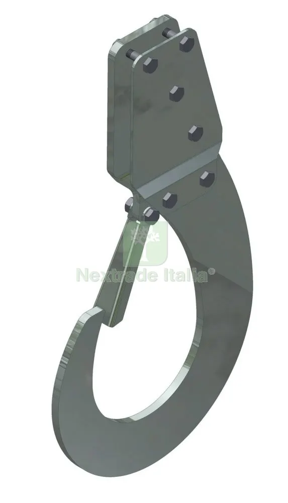 GANCIO DI SOLLEVAMENTO IN ACCIAIO ZINCATO CM.23,5X44,1 P=KG50 — Funi, golfari e accessori sollevamento — rif. FERX.2175 GANCIO DI SOLLEVAMENTO IN ACCIAIO ZINCATO CM.23,5X44,1 P=KG50 — Funi, golfari e accessori sollevamento — rif. FERX.2175