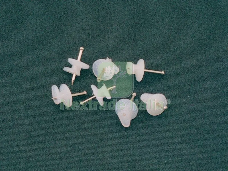 CONFEZIONE 20 GANCI IN NYLON DA PARETE A 1 PUNTA — Punte, frese e dischi — rif. FERX.22138