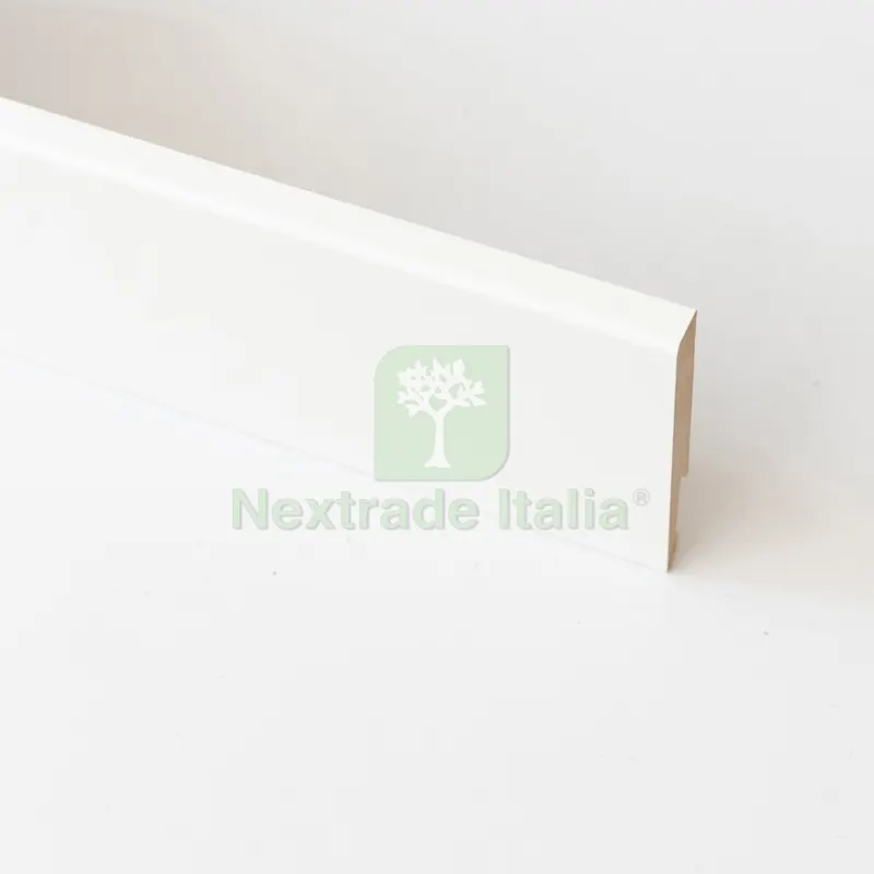 5PZ Battiscopa in MDF Bianco MM.11/14X80X2400 — Profili e angolari decorativi — rif. FERX.2216 5PZ Battiscopa in MDF Bianco MM.11/14X80X2400 — Profili e angolari decorativi — rif. FERX.2216