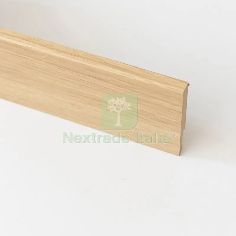 5PZ Battiscopa in MDF Rovere Naturale MM.11/14X80X2400 — Profili e angolari decorativi — rif. FERX.2220 5PZ Battiscopa in MDF Rovere Naturale MM.11/14X80X2400 — Profili e angolari decorativi — rif. FERX.2220