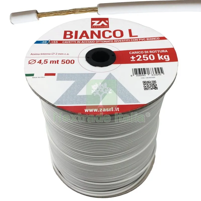 500ML FILO STENDIBIANCHERIA BIANCONE OTTONATO MM. 4,5 — Stendibiancheria e bucato — rif. FERX.22399 500ML FILO STENDIBIANCHERIA BIANCONE OTTONATO MM. 4,5 — Stendibiancheria e bucato — rif. FERX.22399