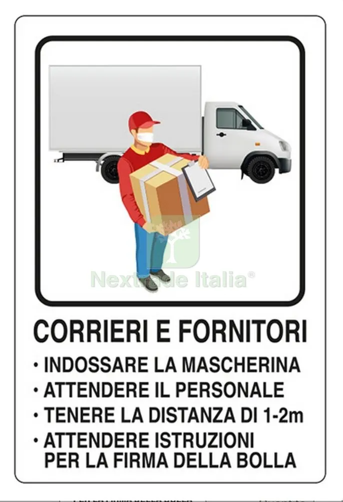 10PZ ETICHETTA ADESIVA 20X30 CORRIERI E FORNITORI — Segnaletica e cartelli cantiere — rif. FERX.2242 10PZ ETICHETTA ADESIVA 20X30 CORRIERI E FORNITORI — Segnaletica e cartelli cantiere — rif. FERX.2242