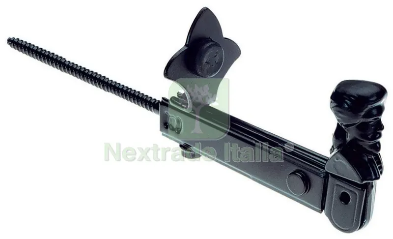25PZ Fermaimposte Nero Registrabile MM 25/130 Fissaggio con Vite — Viti — rif. FERX.22648