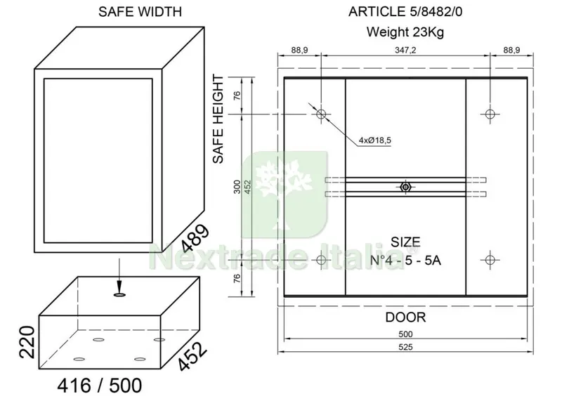 PIEDISTALLO PER CASSAFORTE ART. 8482 — Casseforti — rif. FERX.22696