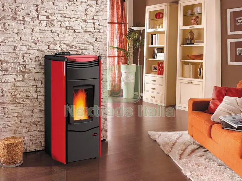 Stufa Pellet KW.15 Melinda Idro 2.0 Steel Bordeaux — Stufe e camini — rif. FERX.22710 Stufa Pellet KW.15 Melinda Idro 2.0 Steel Bordeaux — Stufe e camini — rif. FERX.22710