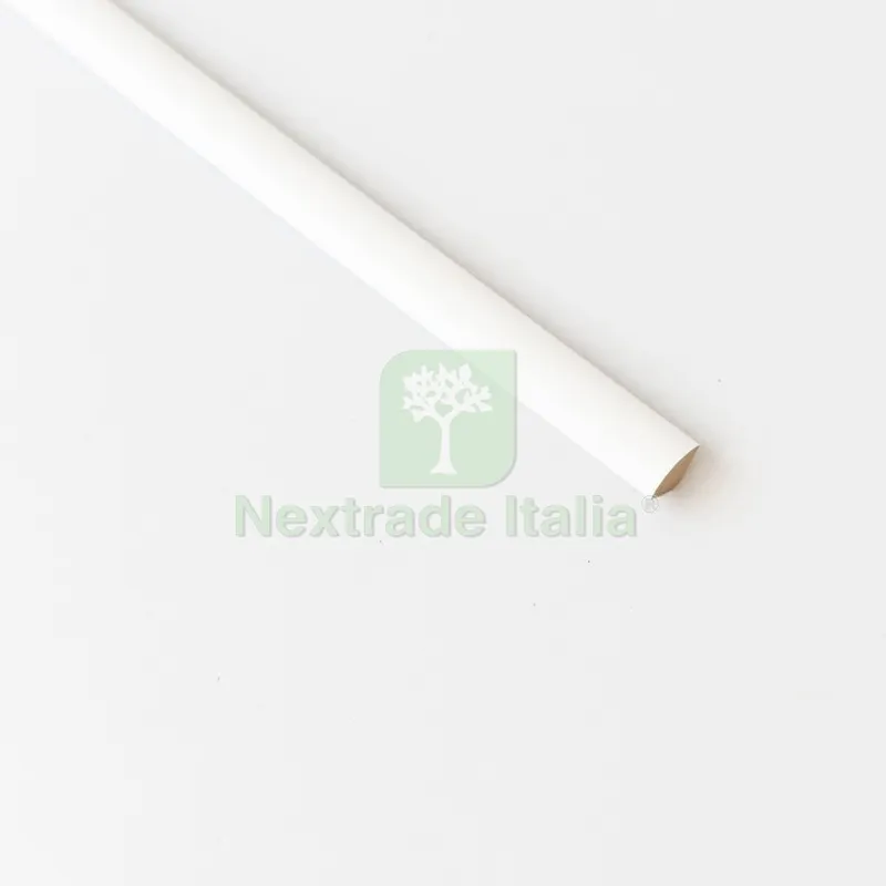 5PZ Quarto di Tondo MDF Bianco MM.14X14X2400 — Profili e angolari decorativi — rif. FERX.2275