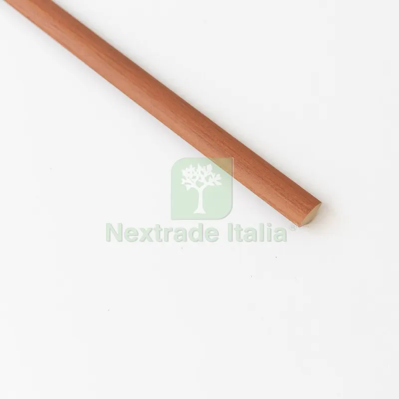 5PZ QUARTO DI TONDO 14X14 MM MDF 240 CM CILIEGIO — Profili e angolari decorativi — rif. FERX.2277 5PZ QUARTO DI TONDO 14X14 MM MDF 240 CM CILIEGIO — Profili e angolari decorativi — rif. FERX.2277
