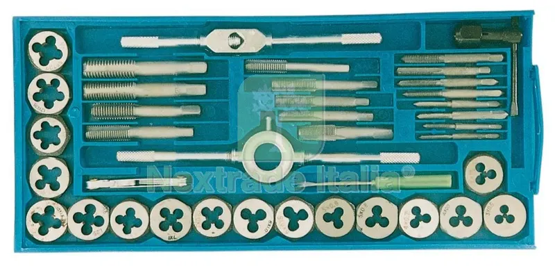 MASCHI E FILIERE SET PZ.40 RIF.73780 — Maschi e filettatura manuale — rif. FERX.2300