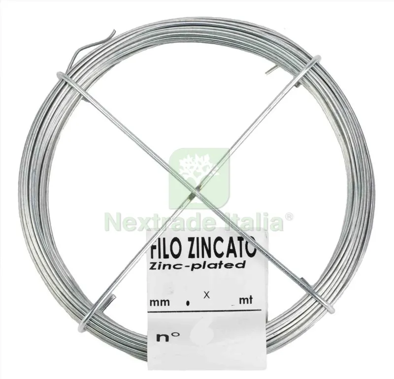 30PZ FILO COTTO ZINCATO N. 6 MM 1,1 LUNGHEZZA 19 MT — Chiodi e graffe — rif. FERX.23270 30PZ FILO COTTO ZINCATO N. 6 MM 1,1 LUNGHEZZA 19 MT — Chiodi e graffe — rif. FERX.23270