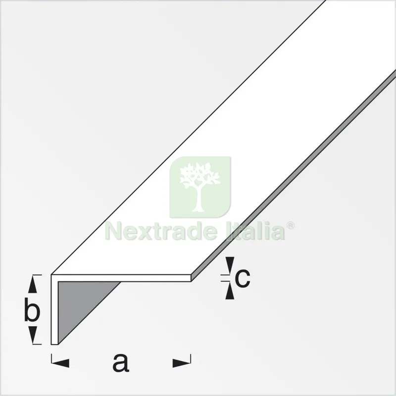 5PZ PROFILO BIANCO H.200 CM ELLE 30X15X1 MM — Profili e angolari decorativi — rif. FERX.2328