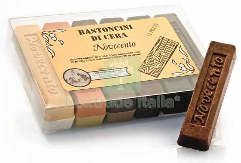 12PZ BASTONCINO DI CERA COLORE BIANCO — Ferramenta per legno e mobili — rif. FERX.23293