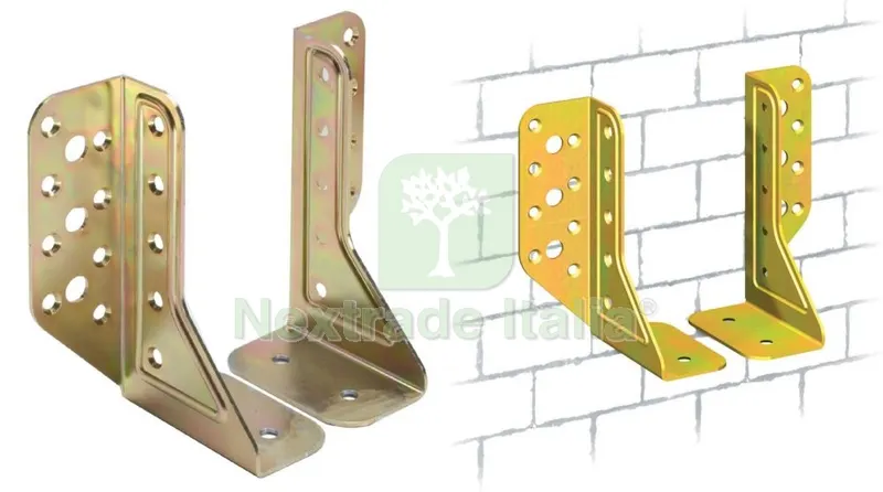 10COPPIE SUPPORTO IN 2 PZ.ACCIAIO TROPICALIZZATO ART. 786 MM.24X100 — Ferramenta per legno e mobili — rif. FERX.23363