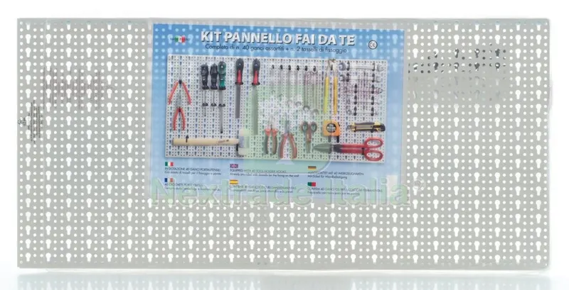 5PZ Pannello Forato con Kit Ganci (profi MP3) — Casalinghi e organizzazione — rif. FERX.23440 5PZ Pannello Forato con Kit Ganci (profi MP3) — Casalinghi e organizzazione — rif. FERX.23440
