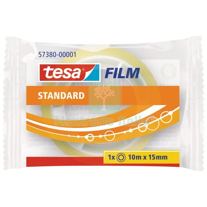 50PZ Tesa Nastro Trasparente Caramella M.10X15MM — Misurazione e taglio manuale — rif. FERX.2355