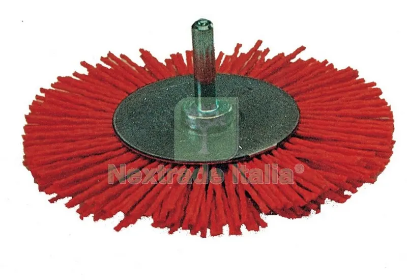 POGGI ART. 497.20 SPAZZOLA CIRCOLARE FILI IN NYLON ABRASIVI MM.100 GR.150 — Punte, frese e dischi — rif. FERX.23681 POGGI ART. 497.20 SPAZZOLA CIRCOLARE FILI IN NYLON ABRASIVI MM.100 GR.150 — Punte, frese e dischi — rif. FERX.23681
