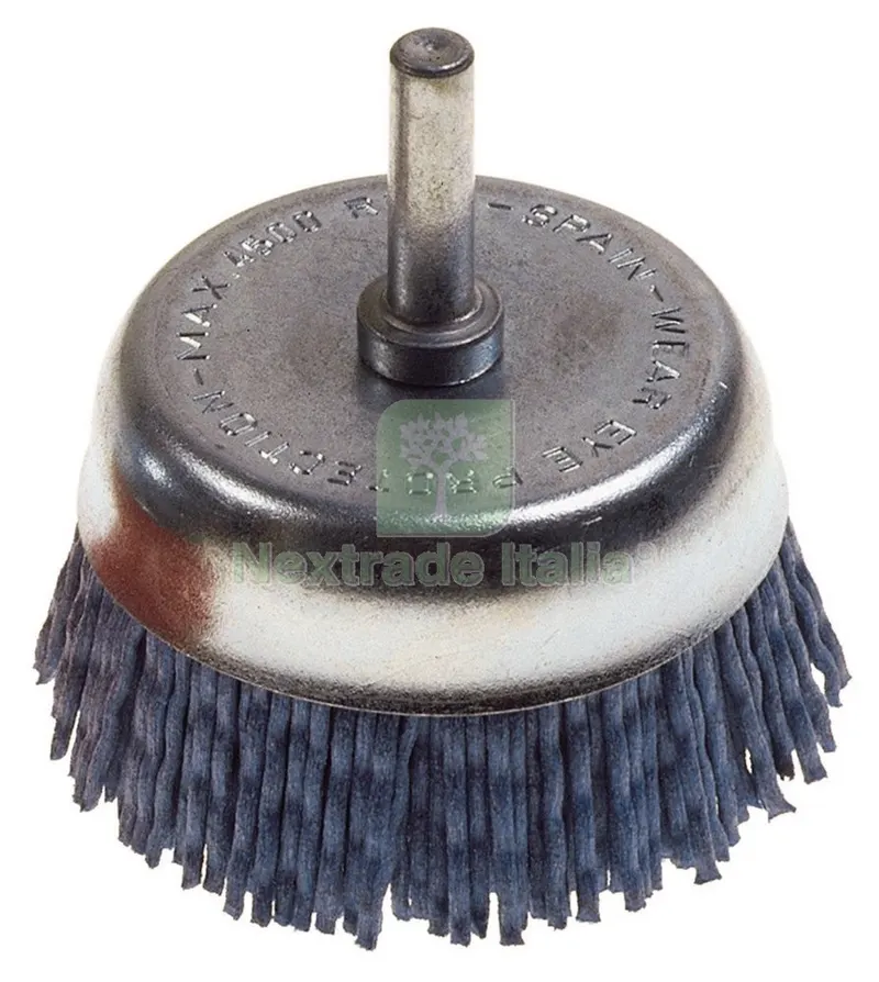 POGGI ART. 497.40 SPAZZOLA TAZZA FILI IN NYLON ABRASIVI MM.70 GR.150 — Punte, frese e dischi — rif. FERX.23685