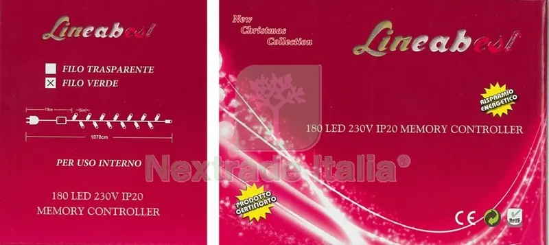 LED 180 Luci con Controller Rosso 23451 — Illuminazione — rif. FERX.23730 LED 180 Luci con Controller Rosso 23451 — Illuminazione — rif. FERX.23730