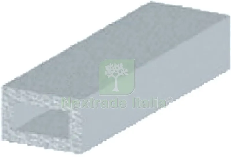 5PZ PROFILO ARGENTO H.100 cm TUBO RETTANGOLARE 30X15X1 mm — Profili e angolari decorativi — rif. FERX.2373 — foto 3