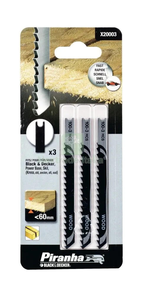 Piranha X20003 3 Lame Legno Fresate T/Grosso — Punte, frese e dischi — rif. FERX.23910