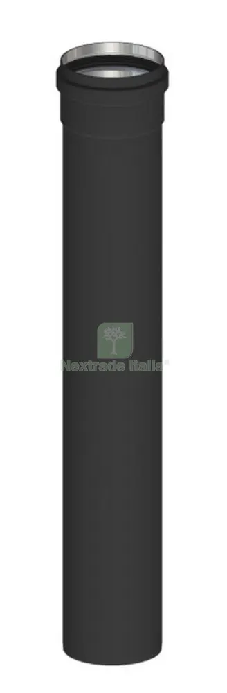 Tubo in Alluminio Pressofuso Nero CM.100 Diametro 80 x Pellet — Stufe e camini — rif. FERX.24202