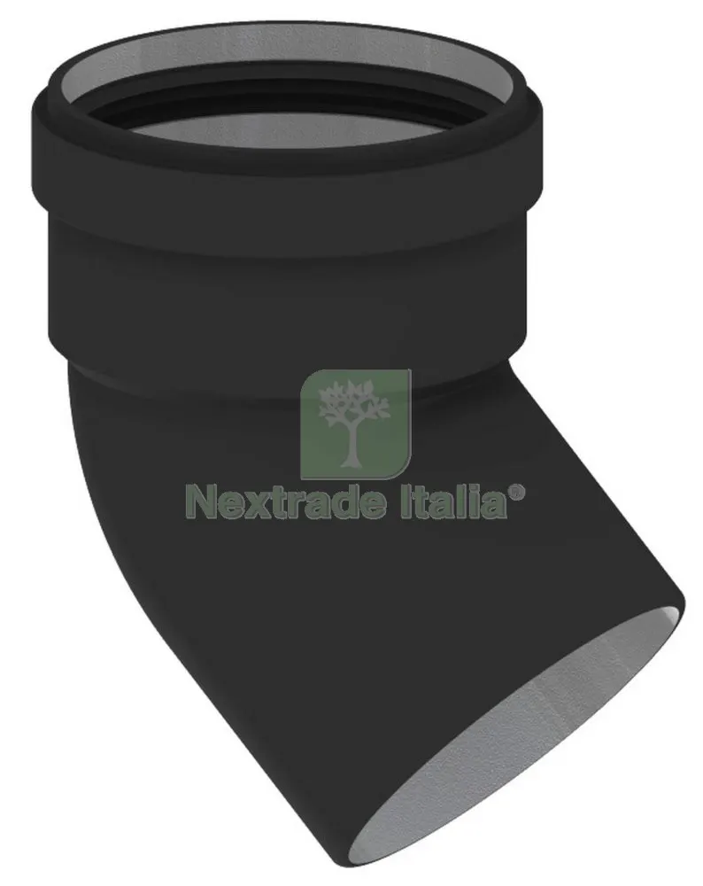 Gomito in Alluminio Pressofuso Nero Gomito 45° Diametro 80MF x Pellet — Stufe e camini — rif. FERX.24234 Gomito in Alluminio Pressofuso Nero Gomito 45° Diametro 80MF x Pellet — Stufe e camini — rif. FERX.24234