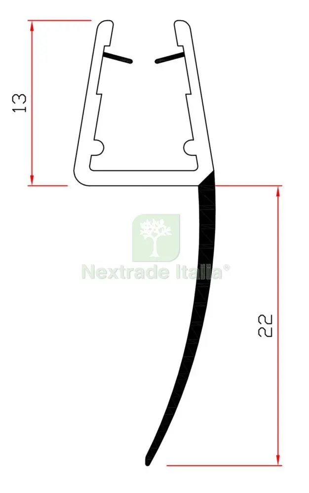 10PZ Guarnizione per Box Doccia 2 M MOD.405/22 — Guarnizioni e tenute — rif. FERX.24344