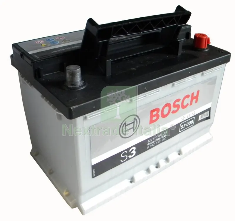 Batteria Auto Bosch S3008 70AH Destra — Pile e batterie — rif. FERX.24372 Batteria Auto Bosch S3008 70AH Destra — Pile e batterie — rif. FERX.24372