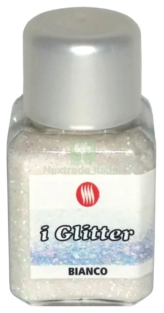6PZ GLITTER IN POLVERE GR.25 COLORE BIANCO IRIDESCENTE — Decorativi e effetti — rif. FERX.24474 6PZ GLITTER IN POLVERE GR.25 COLORE BIANCO IRIDESCENTE — Decorativi e effetti — rif. FERX.24474