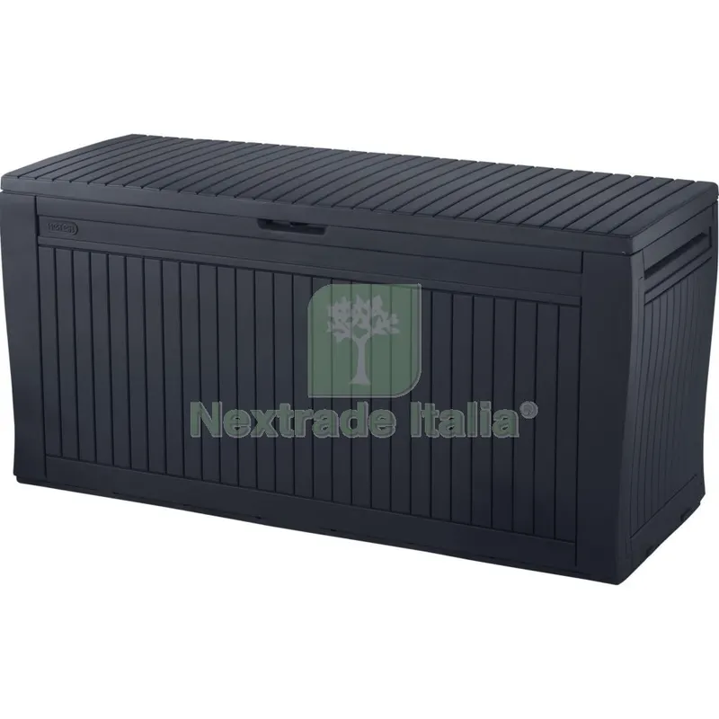 Cassapanca Keter Effetto Legno Comfy Grafite 116X44X57H 270LT. — Casalinghi e organizzazione — rif. FERX.245